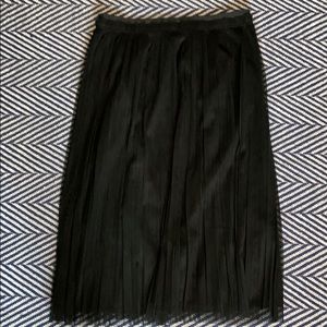 Banana Republic Black Pleated Midi Skirt